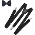 thumbnail image 1 of HSHDLDF Mens Suspenders 1" Inch Elastic Adjustable Y-Back Clip-on Suspender, 1 of 7