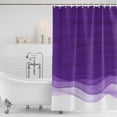 thumbnail image 2 of Polyester Fabric Purple Waves Shower Curtain, Ombre Abstract Art Gradient Modern Waterproof Bathtub Curtain Bathroom Decor Set with Hooks 36 x 72 Inches, 2 of 6
