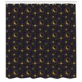 thumbnail image 3 of Ambesonne Alchemy Shower Curtain, Crescent in Night, 69"Wx84"L, Indigo and Dark Yellow, 3 of 3