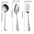thumbnail image 3 of YHAIOGS Stainless Steel Tableware Border Western fork Spoon Dessert Coffee Spoon Hotel Beef, 3 of 6