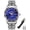 Silver Strap with Blue Dial, variant on Watch for Men Business Stainless Dress Fashion Waterproof Luxury Analog Simple Day Date Fathers Silver Gold Wrist Watches