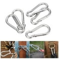 thumbnail image 4 of Clip Mousqueton, 5pcs en Acier Inoxydable Ressort Mousqueton Large Utilise la Structure Robuste pour le Camping pour l'Escalade, 4 of 8