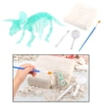 thumbnail image 3 of Kit de excavación de fósiles de dinosaurios, arqueología, dinosaurio jurásico, ciencia, juguete de regalo Triceratops, 3 of 9