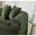 thumbnail image 6 of Modern Cloud 4-Seater Sectional Curved Sofa, Minimalist Compression Living Room Couch, No Assembly Needed, Chenille, Green, 6 of 12
