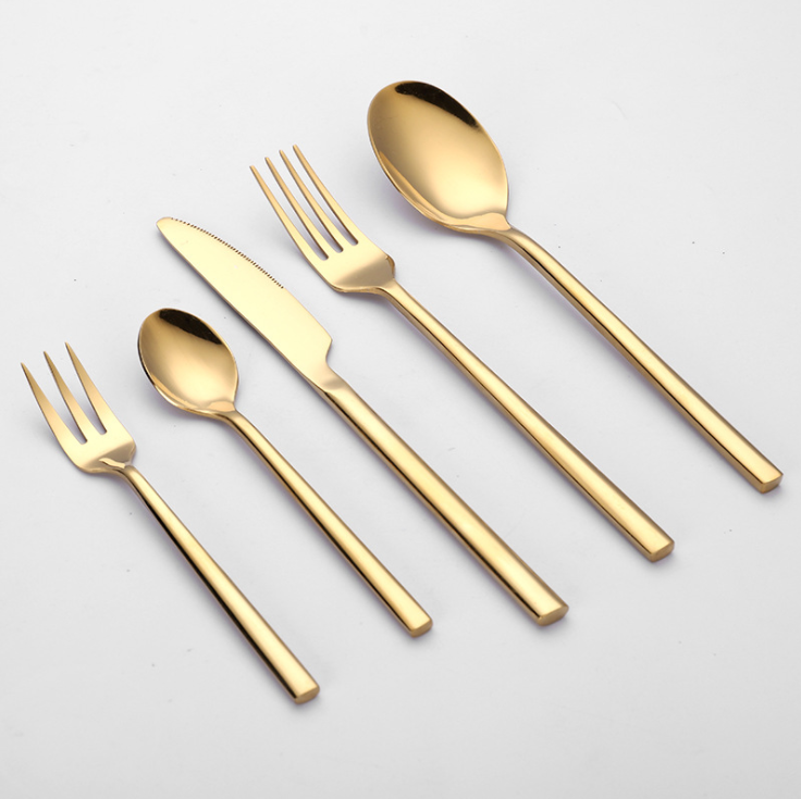 5 Piece Cutlery Set Stainless Steel Steak Cutlery Gold Western Cutlery Set Walmart Canada