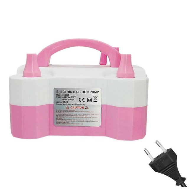 Electric Air Balloon Pump Portable Dual Nozzle Electric Balloon Inflator Blower for Party Decoration 600W EU Plug