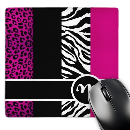 3dRose  Elegant Animal Print Monogram - Hot Pink M  MousePad price history on PriceWatchPro