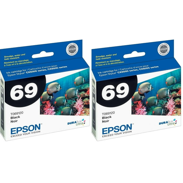 Cartucho de tinta Epson 69 DuraBrite Ultra Black para varios modelos