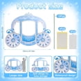 thumbnail image 2 of 47" Carriage Cardboard Princess Castle Photo Booth Props Life Size Cardboard Cutout Standup Castle Photography Background for Princess Birthday Party Decoration (Blue Carriage), 2 of 8
