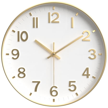 REGALWOVEN Simple Wall Clock, Big Arabic Numerals, Silent Non Ticking Modern Battery Operated, Classic REGALWOVEN Simple Wall Clock, Big Arabic Numerals, Silent Non Ticking Modern Battery Operated - 6 c