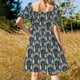 thumbnail image 4 of Janice Vestido de manga corta Vestido de moda para mujer vestido vintage estilo coreano, 4 of 7