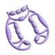 thumbnail image 3 of Rodillo de masaje de piernas y pantorrillas, herramienta ligera para masaje de piernas y músculos de muslos y pantorrillas, ideal para culturismo en Púrpura, 3 of 8