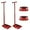 Red, 6t/13200lb, 4pcs/Set, variant on Machinery Mover 8T 17600 lbs Capacity Machinery Mover Skate Dolly with 360 Degree Cap Heavy Duty  Machinery Mover Moving Skate Lifting Moving Equipment Skate Roller
