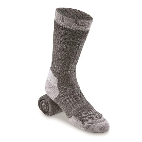 Guide Gear Lifetime Heavyweight Socks with NanoGLIDE, 3 Pairs Gray LARGE