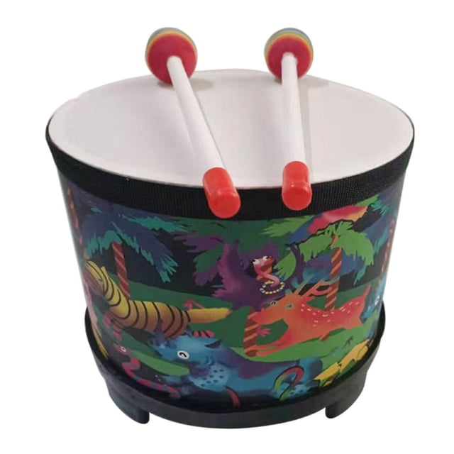 Tambor de piso sarrollo educativo musicales mazos Instrumento juguete Tambor para niños
