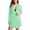 Mint Green, variant on Women's Full Zip Hooded Long Sleeve Cover Up Dress with Pockets for Beach Swimwear