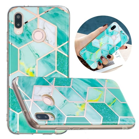 For Huawei P20 Lite Flat Plating Splicing Gilding Protective Case