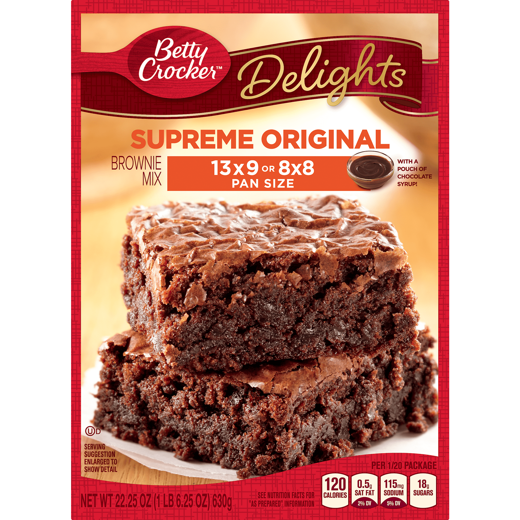 Betty Crocker Delights Supreme Original Brownie Mix, 22.25 oz