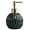 Dark Green, variant on Ceramics Gold Soap Dispenser for Bathroom, Round Soap Dispenser with Delicate Embossed Rhombus Design (Black)