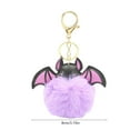 thumbnail image 4 of shyuyusa Halloween Bats Keychain Accessories - Cute Pom Fuzzy Car Keychain for Handbag Backpack Purse, 4 of 6