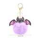thumbnail image 3 of Lindo Llavero de Murciélago de Halloween - Llavero con Pompón Suave para Bolso, Mochila y Llaves Del Coche - Llavero de Felpa de Poliéster Suave En Negro, Rosa y Morado - 3.15 Pulgadas, 3 of 6