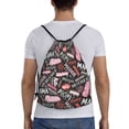 thumbnail image 2 of Kdxio Various Languages Mother Print Drawstring Backpack Bag,Waterproof Draw String Back Sack, Gym Drawstring Bags Swim Bag For Unisex, 2 of 9