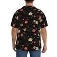 thumbnail image 3 of Kdxio Men's Hawaiian Shirt for Men Short Sleeve Shirt Red White Flowers Summer Casual Holiday Beach Button Down T-Shirts, 3 of 7
