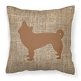 thumbnail image 2 of Carolines Treasures BB1068-BL-BN-PW1818 Chihuahua Burlap and Brown   Canvas Fabric Decorative Pillow BB1068 18H x18W, 2 of 2
