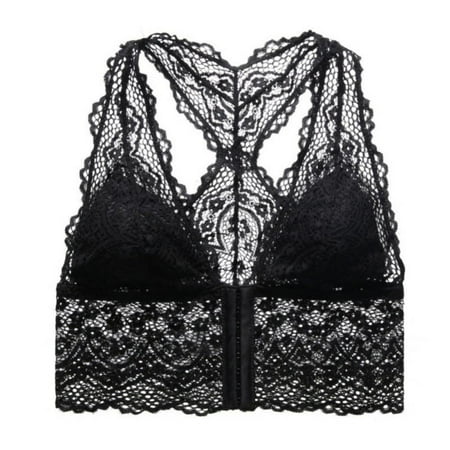 

Hazel Women s Comfort Bra Front Buckle Seamless Vest Lace Bra Beauty Back Large Size Underwear Adjustable Sports Breathable Bra