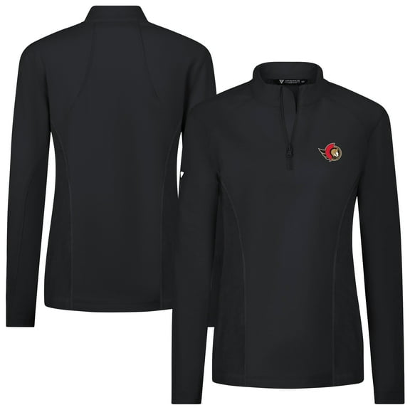 Women's Levelwear  Black Ottawa Senators  Upright Quarter-Zip Pullover