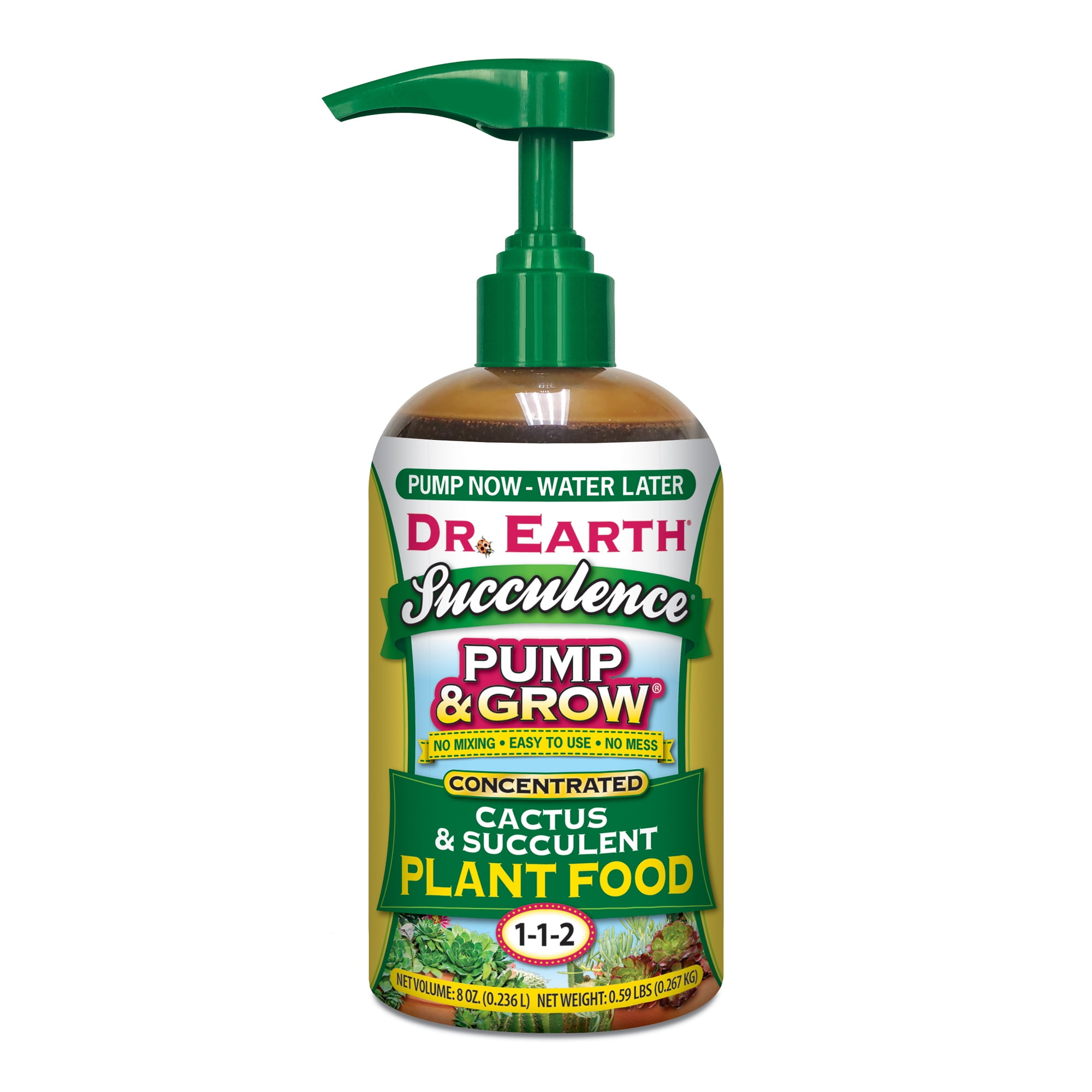 Dr. Earth Pump & Grow Cactus & Succulent Plant Food Fertilizer, 8 oz