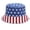 Blue, variant on BODOAO 4th of July Letter Printed Bucket Hat for Women Men, Patriotic Independence Day Sun Beach Cap, Summer Packable Outdoor Travel Fisherman Hats Stars and Stripes Holiday Gifts Red