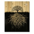 thumbnail image 3 of Designart 'Tree Silhouette With Underground Roots' Traditional Print on Natural Pine Wood, 3 of 5
