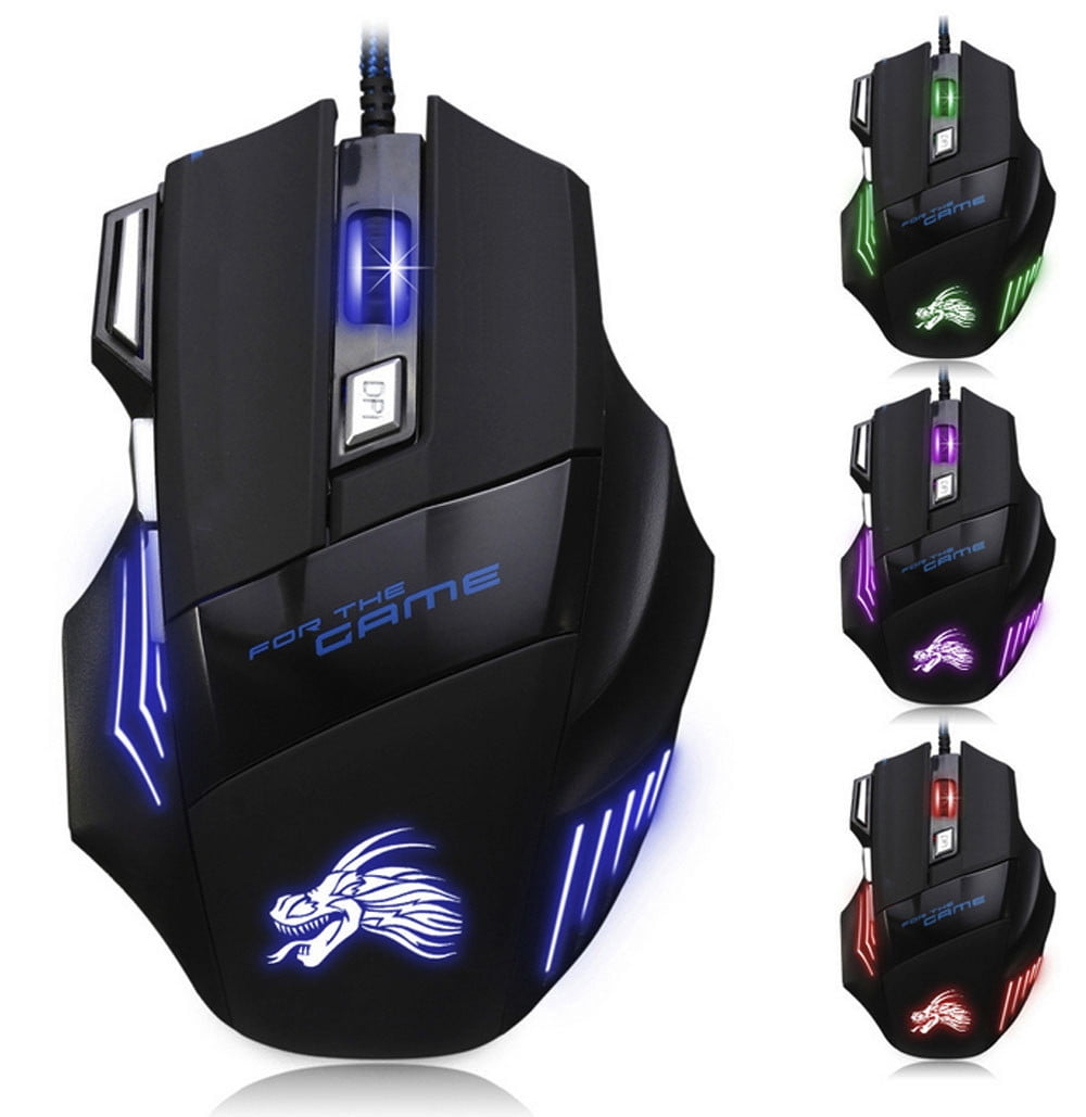 5500DPI LED Optical USB Gaming Mouse 7 Button Gamer Laptop PC Computer Mice 