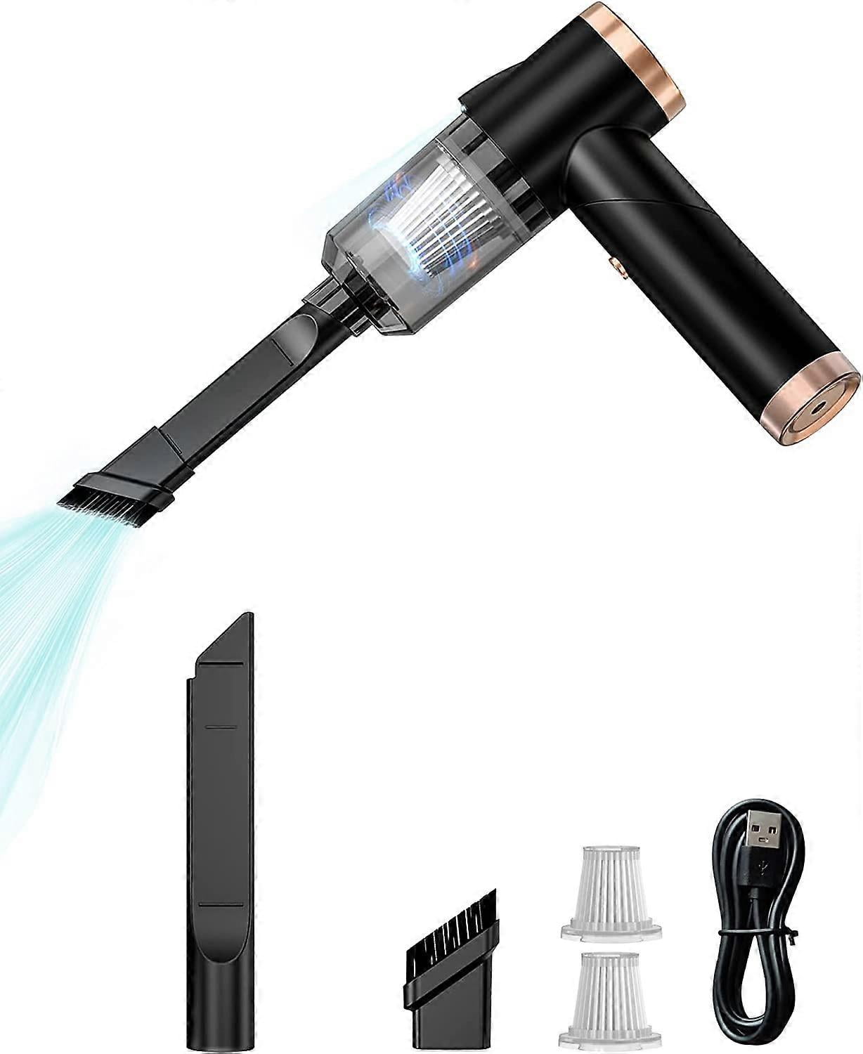 Car Vacuum Cleaner Wireless Handheld Car Vacuum Cleaner with LED Light 9000PA Suction Mini Vacuum Cleaner Portable Vacuum Cleaner (Black)_Perfect Gift