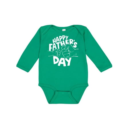 

Inktastic Happy Father s Day Parent-Child Fist Bump Gift Baby Boy or Baby Girl Long Sleeve Bodysuit