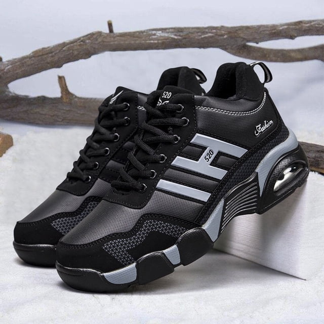 Botas de Tobillo Botas de Plataforma Hombre Cómodo Cuero de PU para Invierno (42) Gris Wdftyju Tenis De Mujer Tenis De Hombre