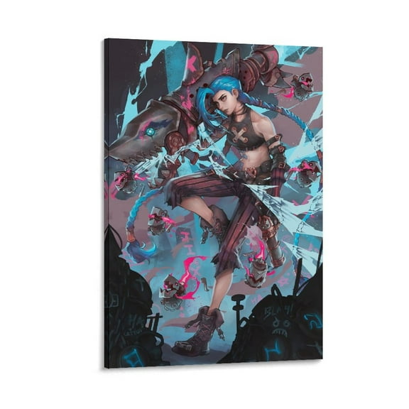 Arcane Anime TV Series Game Jinx Poster (34) Posters Art Print Wall Photo Paint Poster Hanging Picture Family Bedroom Decor Gift 12x18inch(30x45cm)