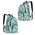 thumbnail image 2 of DISNIMO Sea Turtle Print Multi-pocket School Backpack, Water-resistant Lightweight Daypack with Adjustable Padded Straps for Elementary & Middle School Students Daily Use, 2 of 7