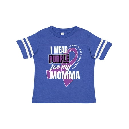 

Inktastic Chronic Pain I Wear Purple For My Momma Gift Toddler Boy or Toddler Girl T-Shirt