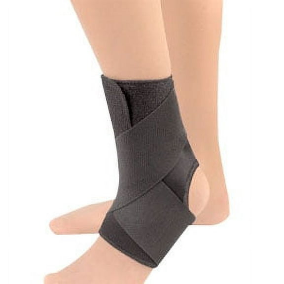 Fla 40-550LGBLK Safe-T-Sport Ez-On Wrap-Around Ankle Support, Black, Large