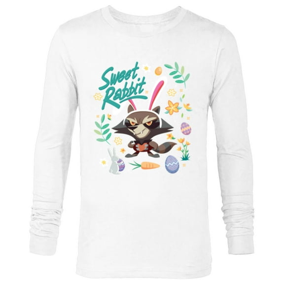 Marvel Guardians of the Galaxy Rocket Sweet Rabbit Easter - Long Sleeve T-Shirt for Men - Customized-White