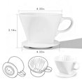 thumbnail image 3 of Cafetera de goteo NBYHZLS de cerámica para pour over, blanca, 3 of 7