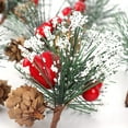 thumbnail image 3 of JFBUCF 10 agujas artificiales de pino rojo, adornos de frutas, campanas y piñas para decoración navideña, corona artesanal, guirnalda de árbol, 3 of 8