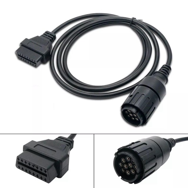 Cable Icom-d de motocicletas para -bmw 10 pines a 16 pines Obd2 Diagnóstico Afortunado Sencillez