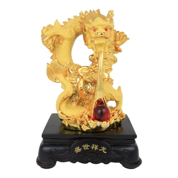 Chinese Golden Dragon Statue