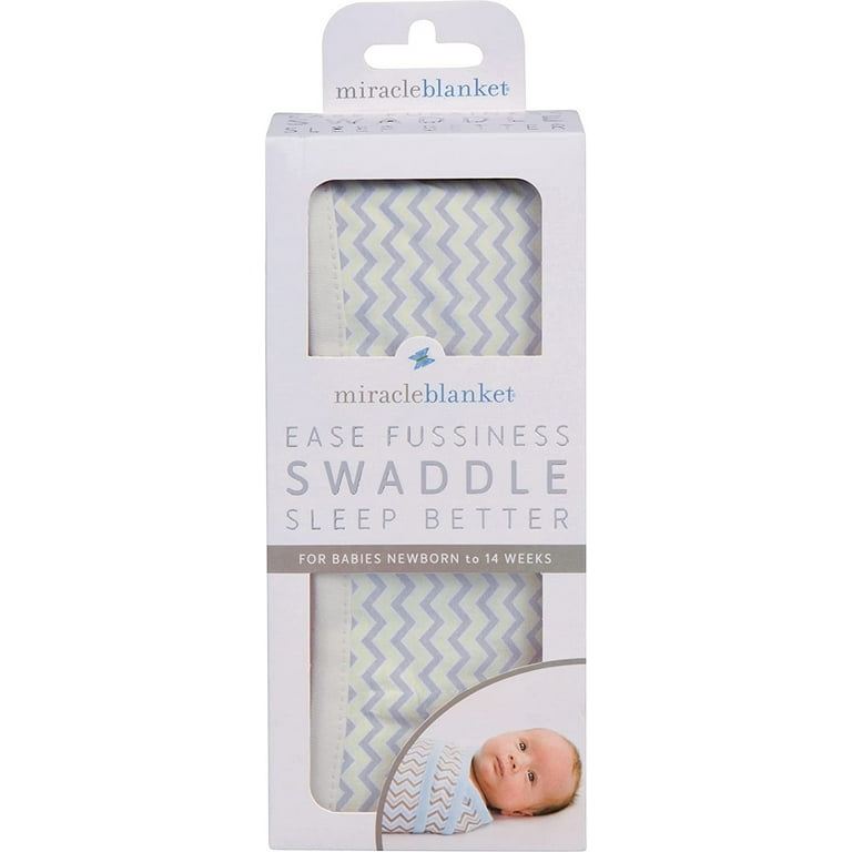 Miracle Blanket Swaddle Wrap Boy Girl or Neutral Receiving Baby Blanket Soft Wearable Sleep Sack Essential for Newborns and Infants Chevrons with Yellow Trim Walmart