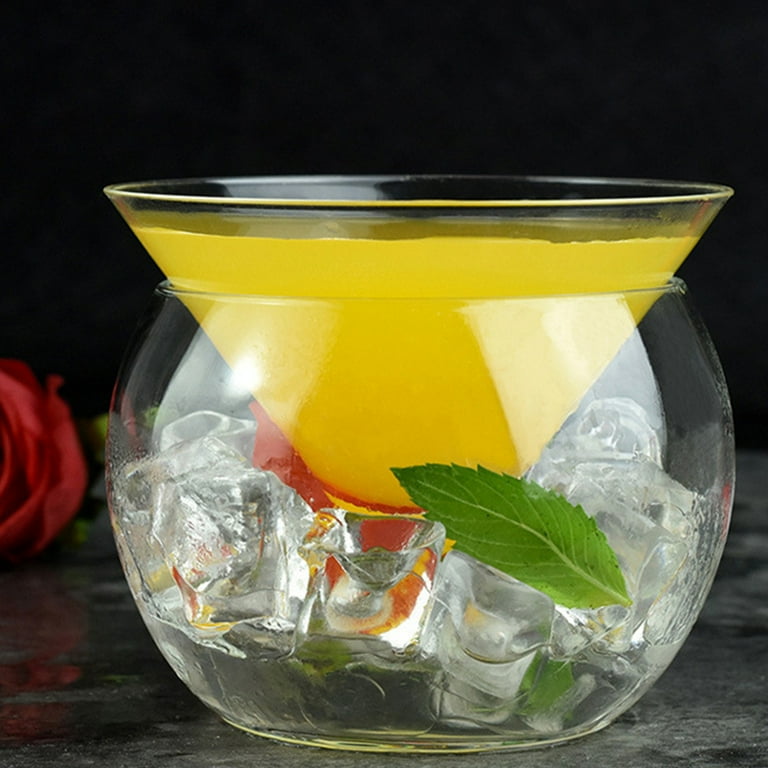 BRIGHTFUFU Cocktail Glass Home Use 1Set 4.1x4.1x3.8in