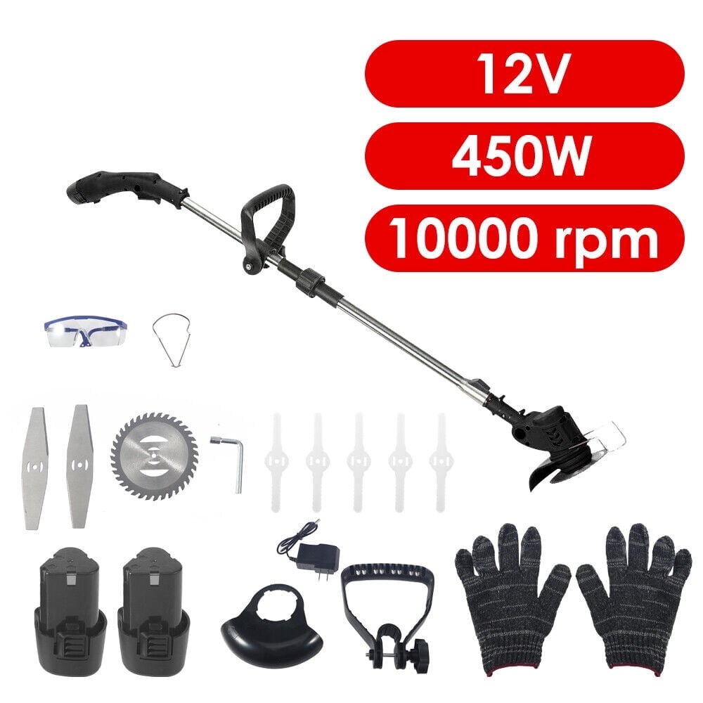 Paddsun Electric Weed Eater, 12V  Lawn Edger Cordless Grass String Trimmer Cutter Tool