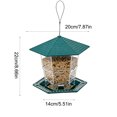 thumbnail image 4 of Bird Feeder for Outdoor Hanging, Clear Hexagon Plastic Seed Feeder with Rainproof Roof & Multi Perch Tray, Weather Resistant Hanging Bird Food Dispenser for Yard Garden Patio Backyard, 4 of 5